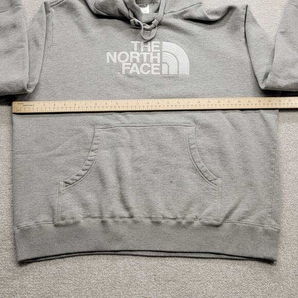 The North Face Plain Logo Heather Gray Men's Pull Over Hoodie Size XL - Picture 4 of 6